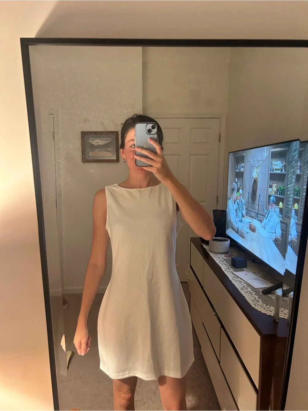 Sleeveless White Shift Dress — Minimalist Summer Style